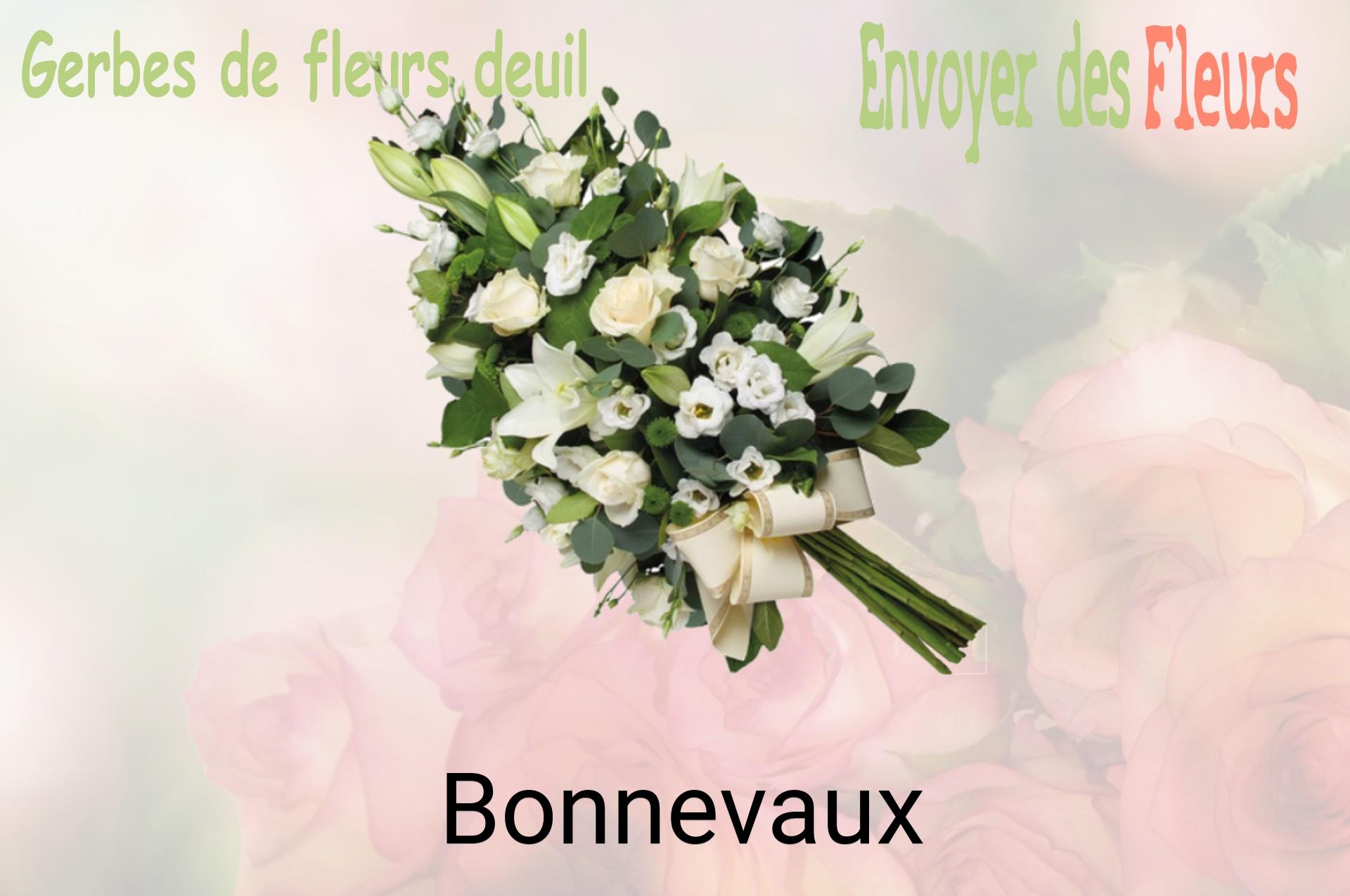 Gerbe de fleurs de deuil livrée à Bonnevaux